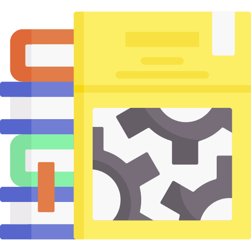 Settings guide book education icon Settings guide book education icon