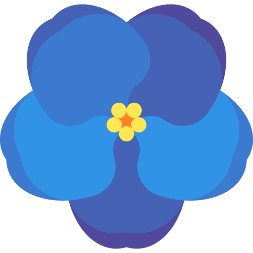 African violet flower botanical farming and gardening icon