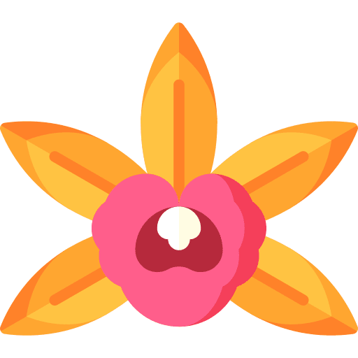 Orchid flower blossom gardening icon Orchid flower blossom gardening icon