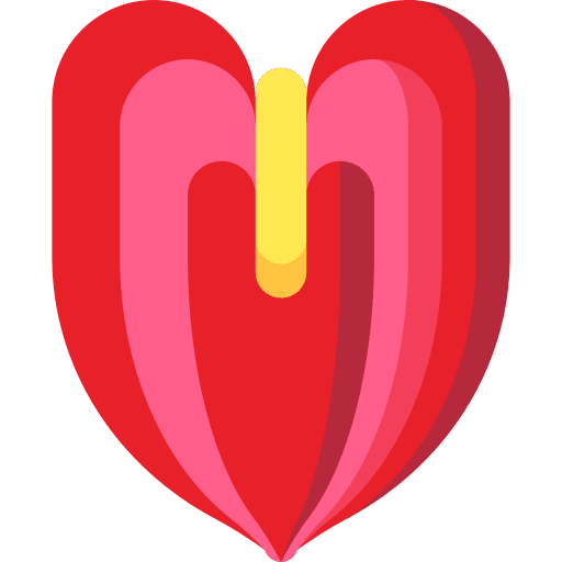 Anthurium botanical blossom gardening icon Anthurium botanical blossom gardening icon