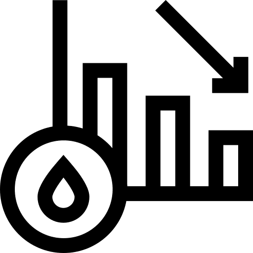 Analytics bar chart analytics water icon