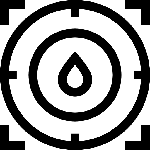 Target nature raindrop water icon