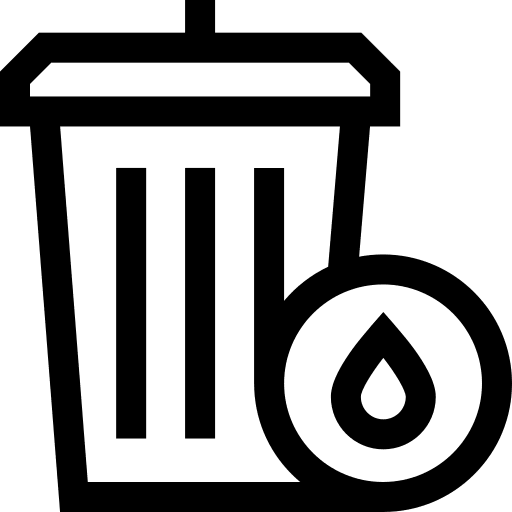 Waste water basket garbage hydro icon