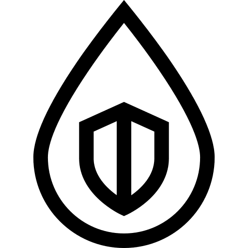 Waterdrop security waterdrop shield icon
