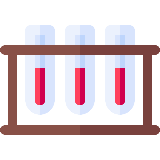 Blood donation blood drop test tubes transfusion icon