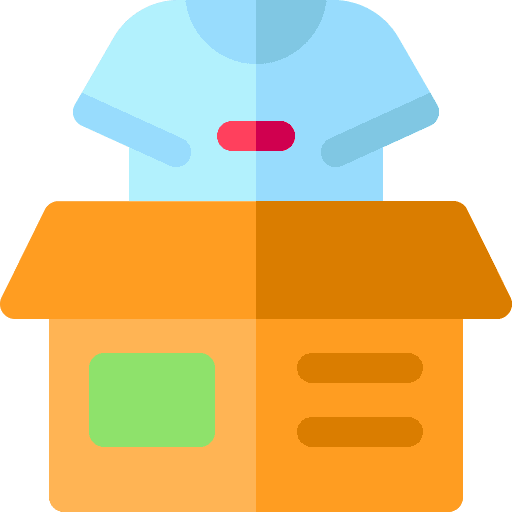 Clothes clothing fabric box icon