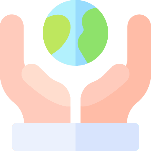 Planet earth save the world take care icon