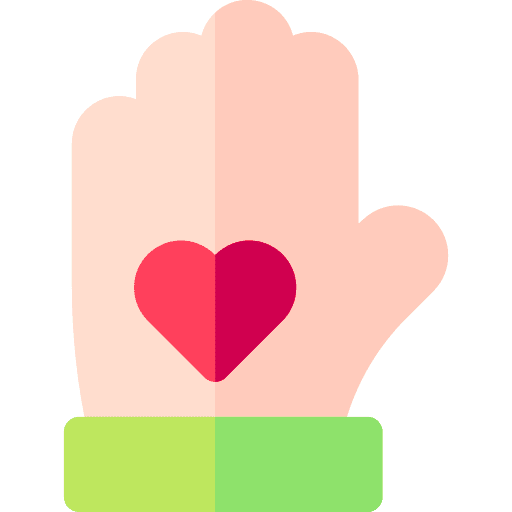 Volunteer heart humanitarian aid icon