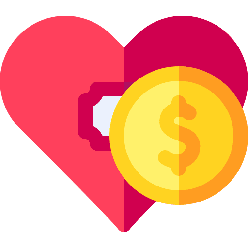 Donation love charity donation icon
