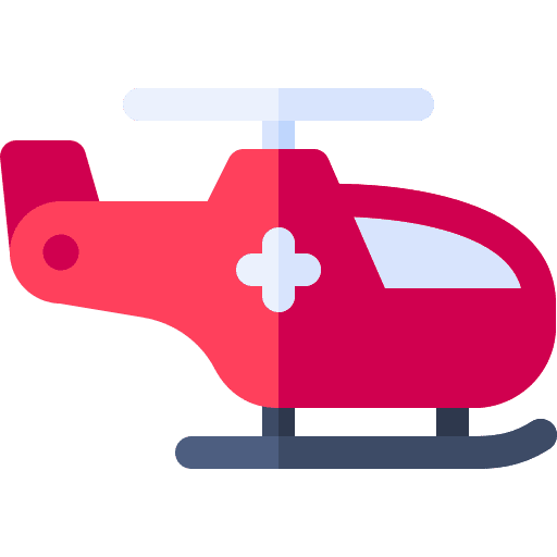 Helicopter hospital rescue helicopter icon