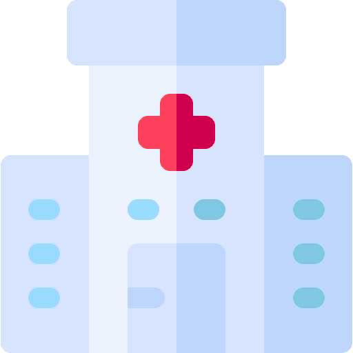 Hospital medical nursing building icon