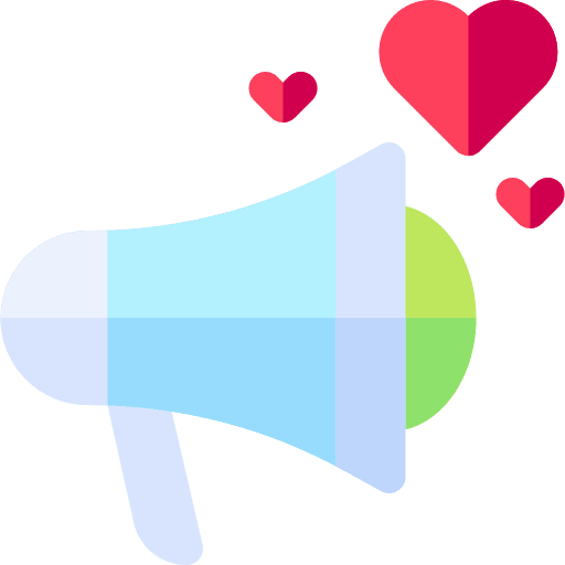 Megaphone charity loudspeaker marketing icon