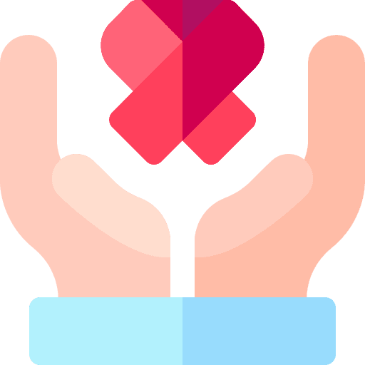Ribbon gesture healthcare and medical healthcare icon