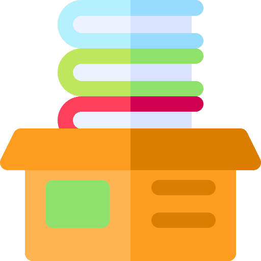 Books stack box books icon