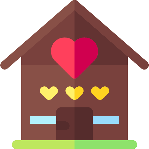 Shelter heart largess home icon