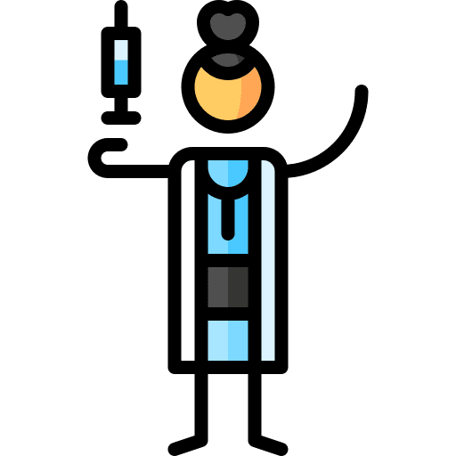 Doctor vaccination syringe avatar icon Doctor vaccination syringe avatar icon