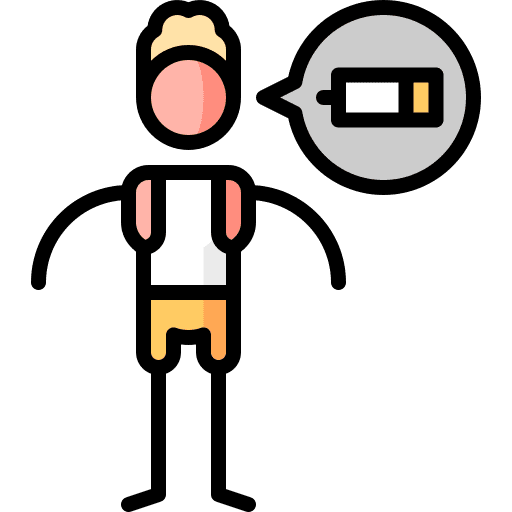 Fatigue symptom exhaust battery icon Fatigue symptom exhaust battery icon