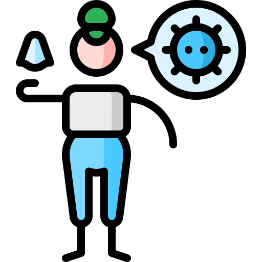 Influenza flu spread coronavirus icon Influenza flu spread coronavirus icon