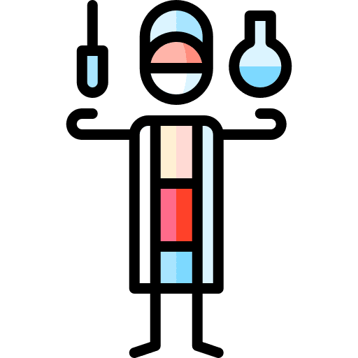 Lab technician vaccine researcher woman icon Lab technician vaccine researcher woman icon