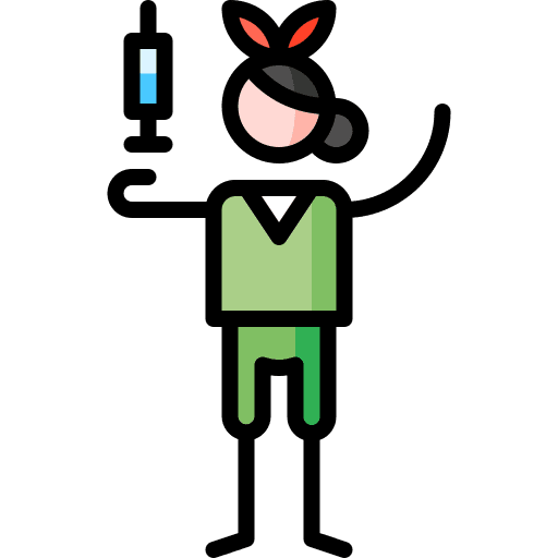 Nurse vaccination medical syringe icon Nurse vaccination medical syringe icon