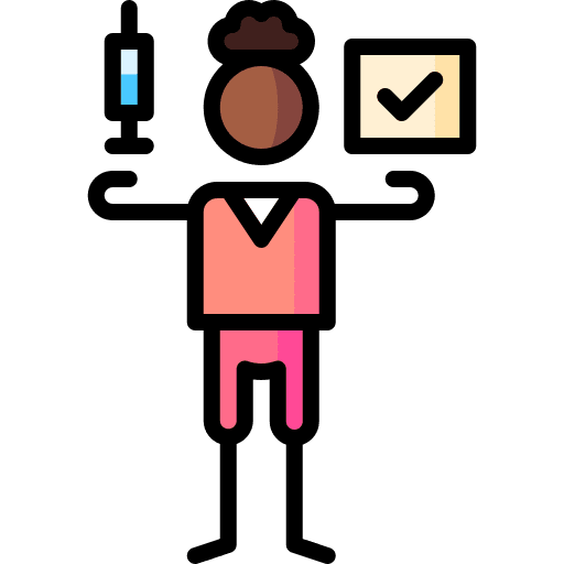 Vaccination medical brown hair people icon Vaccination medical brown hair people icon