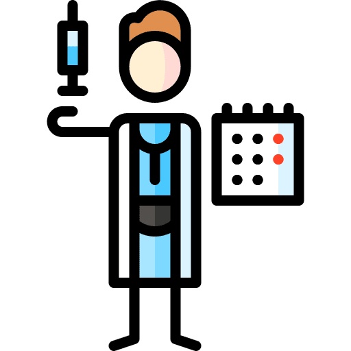 Vaccination schedule healthcare and medical calendar icon Vaccination schedule healthcare and medical calendar icon