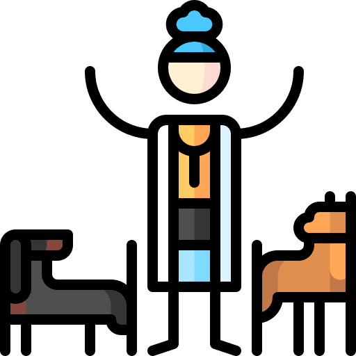 Veterinarian doctor occupation dyed hair icon Veterinarian doctor occupation dyed hair icon