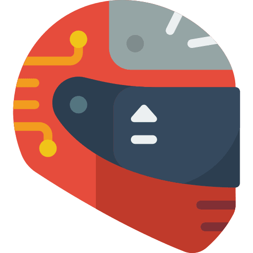 Helmet futuristic sci fi security icon