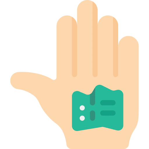 Implant digital technology chip icon