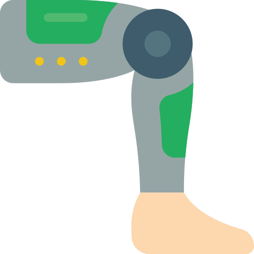 Robot leg science fiction electronics prosthesis icon