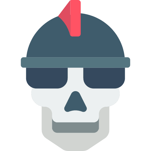 Skull rock punk skull icon