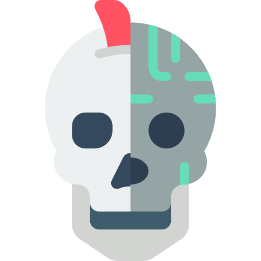 Cyborg humanoid artificial intelligence futuristic icon