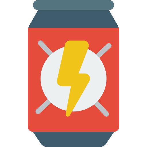Energy drink beverage nutrition can icon
