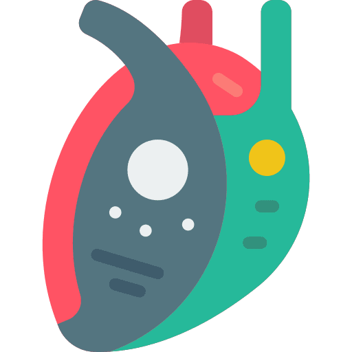 Heart fake electronics body organ icon