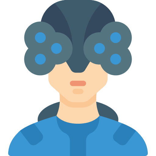 Humanoid cyborg electronics artificial intelligence icon