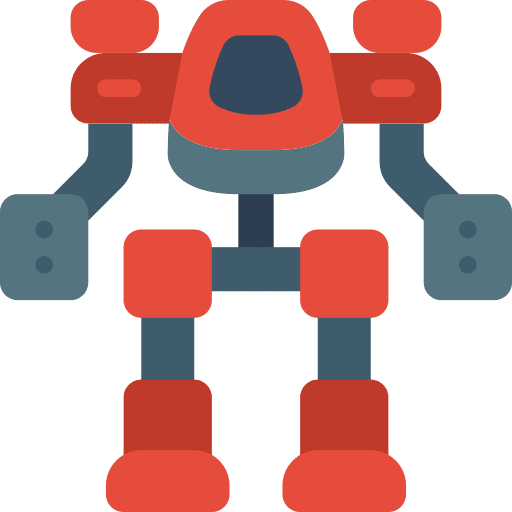 Robot suit vehicle walking icon