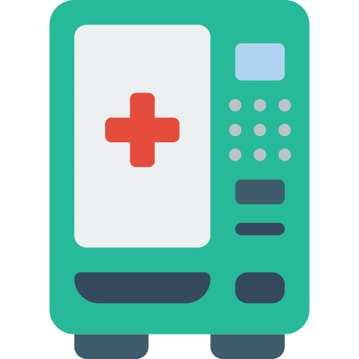 Vending machine medical kit health healthcare and medical icon