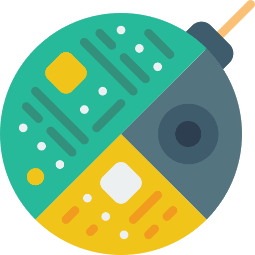 Bomb electronics hack virus icon