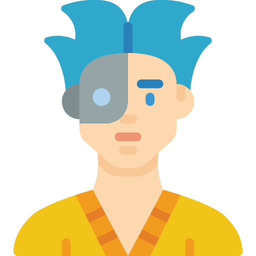 Cyborg user robotics humanoid icon