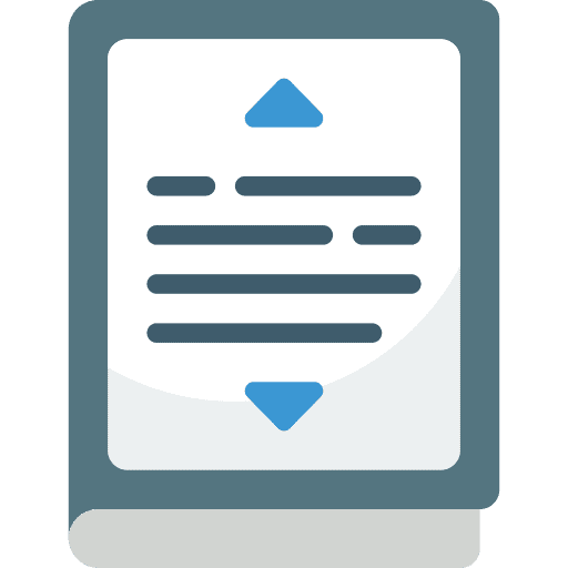 Digital book study arrow elearning icon