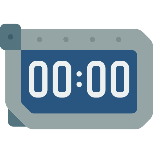 Digital clock digital clock timer time and date icon