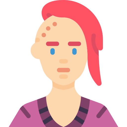 Punk punk girl avatar icon
