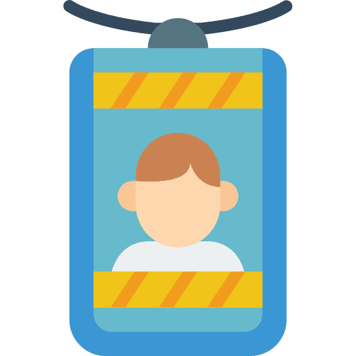 Id card identity pass entry icon