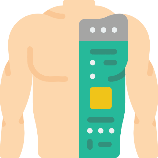 Body electronics cyborg components icon