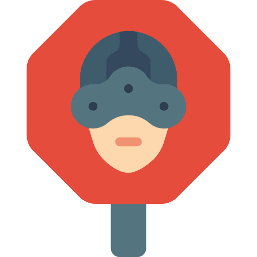 Stop sign robotics futuristic artificial intelligence icon