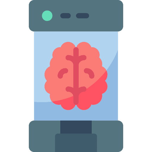 Tank body part preserve human brain icon