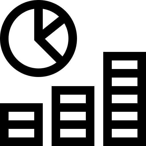 Bar chart computer business and finance analysis icon