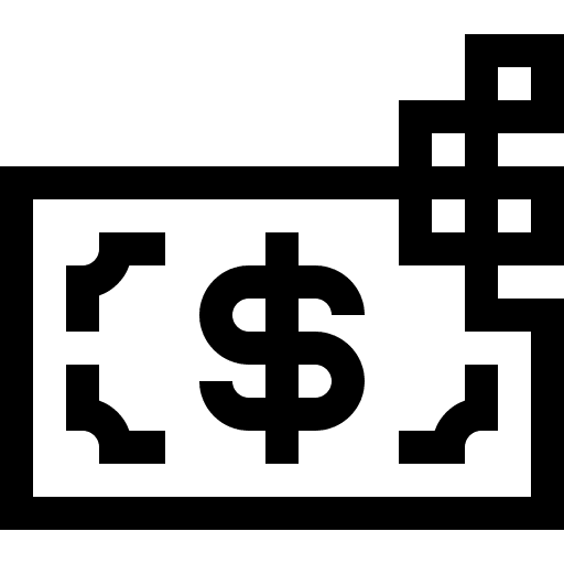 Digital money dollar finance payment icon
