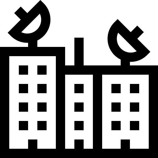 Satellite dish satellite station parabolic radio station icon