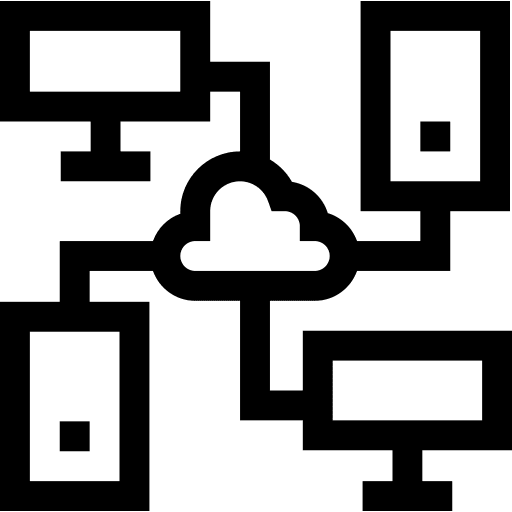 Cloud computing network cloud computer icon